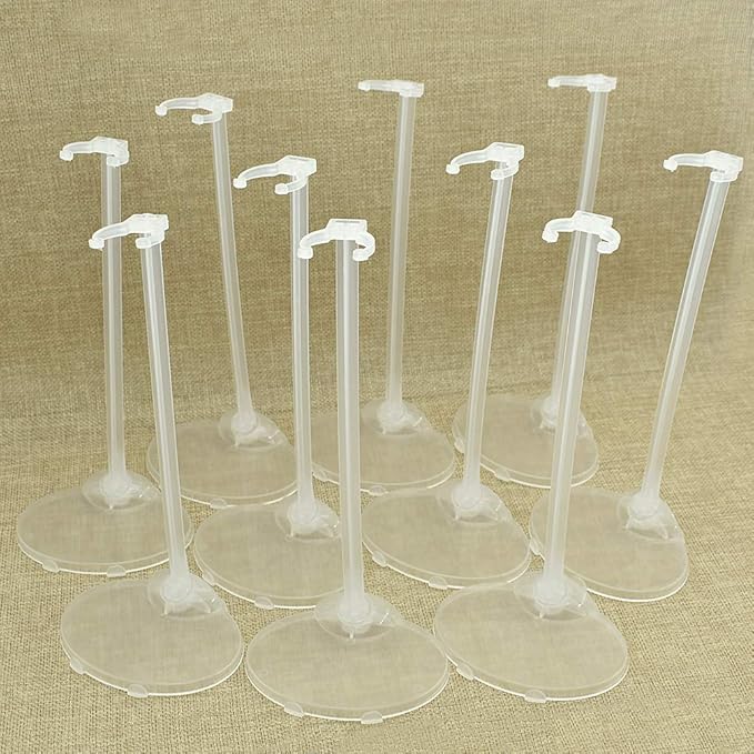 10pcs Transparent Stand Support for Dolls Mini Display Holder
