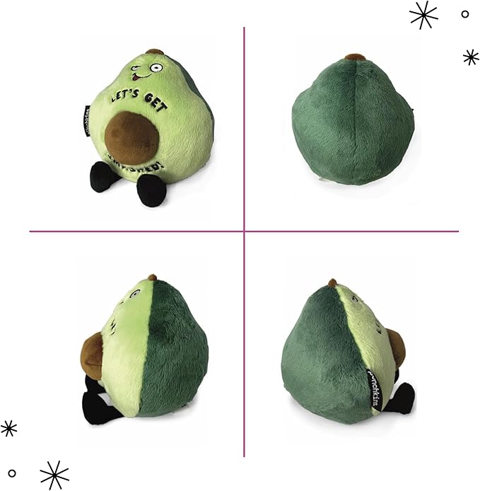 Avocado Plushie - Let's Get Smashed Punny Plush, Gift for Avocado Lovers, Funny Plush Toy for Gifting