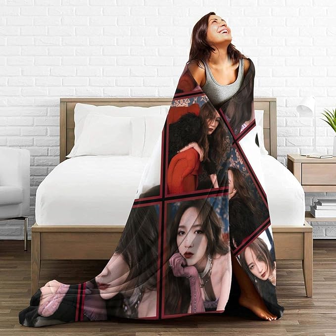 QETXVI Custom Blanket with Photos Text Customized Blanket Personalized Flannel Throw Blankets for Adult Kid Birthday Christmas Halloween Fathers Mothers Valentines Gift - 50"x 60"