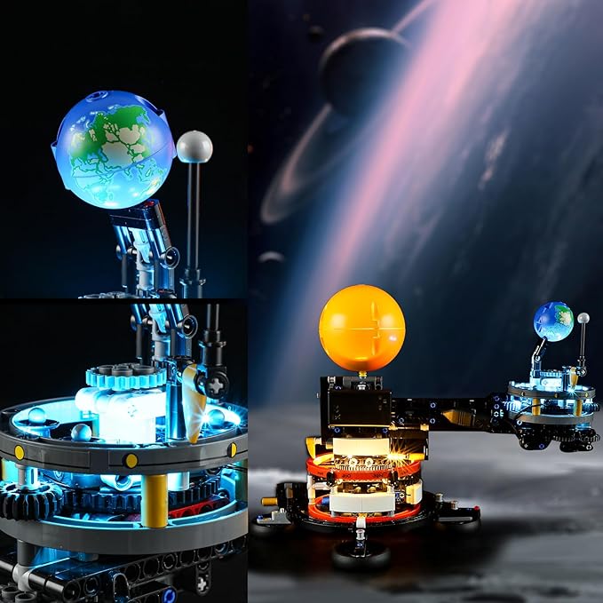 Vaodest Led Light for Lego 42179 Technic Planet Earth and Moon in Orbit Building Blocks Model,Design and Configuration Compatible with Model 42179(Led Light Only, Not Building Block Kit)