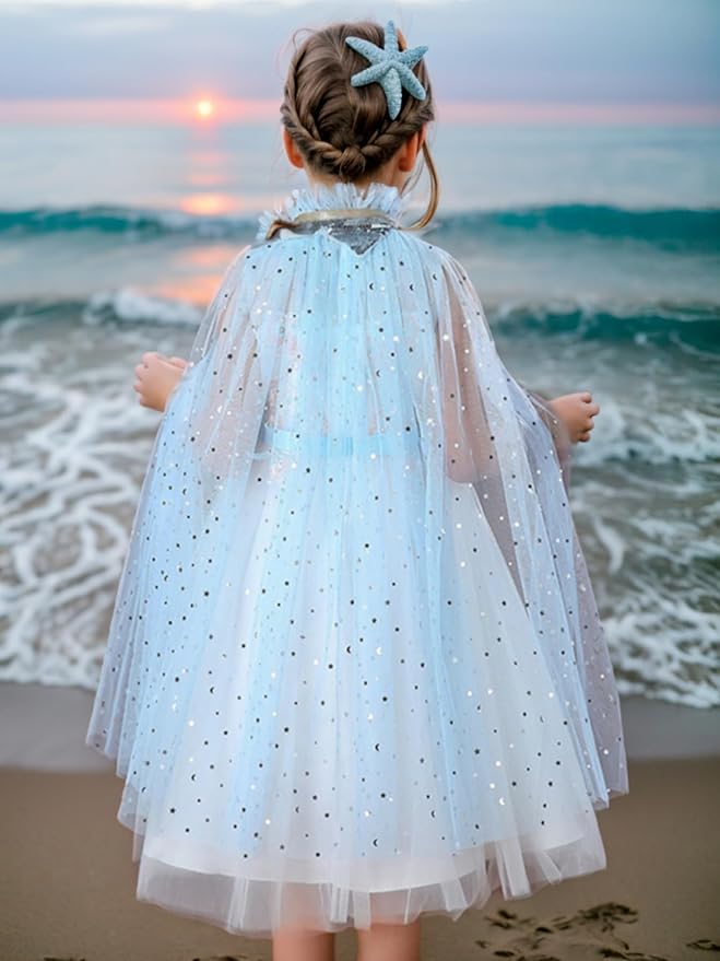 FKKFYY Rainbow Cape Cloak for Girl Princess