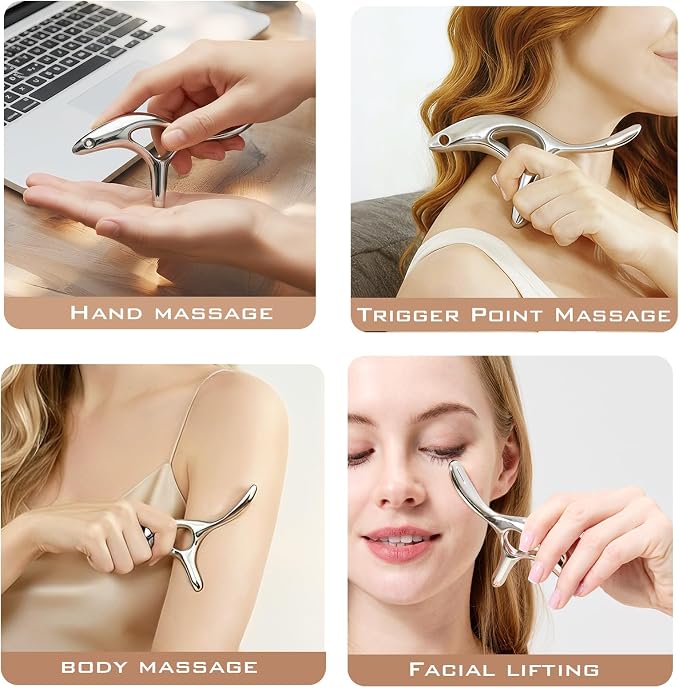 BYYDDIY-Women's Facial Lifting and Body Massage Tool, Gua Sha Trigger Point Massage Tool -Thumb Protector,Deep Tissue Massage,Muscle Scraper Tool (s.T)