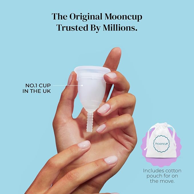 Mooncup® The Original Silicone Menstrual Cup, Reusable, Ultra Soft & Easy Insert, Great for Heavy Flow Periods, Size B, Age 30 or Under (Pack of 1)