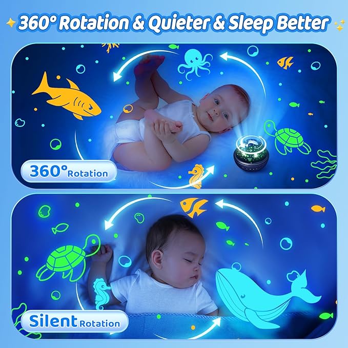 【Gift Box】 Kids Night Light Projector, 【3 Films & 93 Colors】 3 Year Old Boy Toys, [5 Brightness & Remote Control] 3 Year Old Boy Birthday Gift, Rotate Christmas Gifts for Kids Gifts