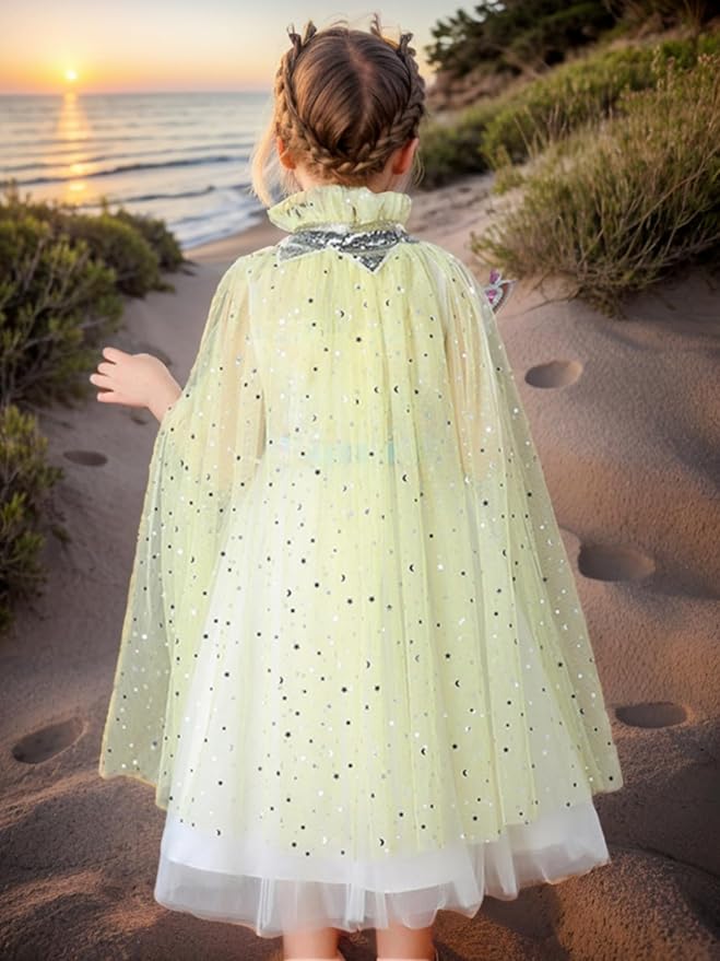 FKKFYY Rainbow Cape Cloak for Girl Princess