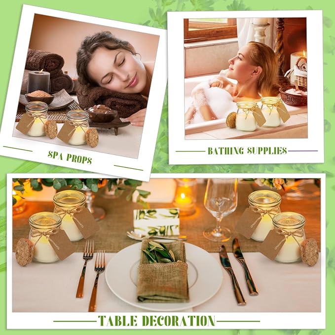 MTLEE 24 Pcs Flower Scent Jar Candles for Guests Wedding Candle Gift Natural Wax Candles with DIY Tag Cards for Baby Shower Party Favors Home Supply Decor, Scents of Freesia/Gardenia/Lavender
