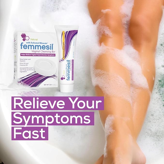 terrasil Femmesil Ointment, Vaginal Yeast Infection Treatment for Women + Vaginal Soap Bar 2-Product Kit, Featuring 1% Clotrimazole to Relieve Feminine Itch & Irritation (1oz Tube & 75g Soap)
