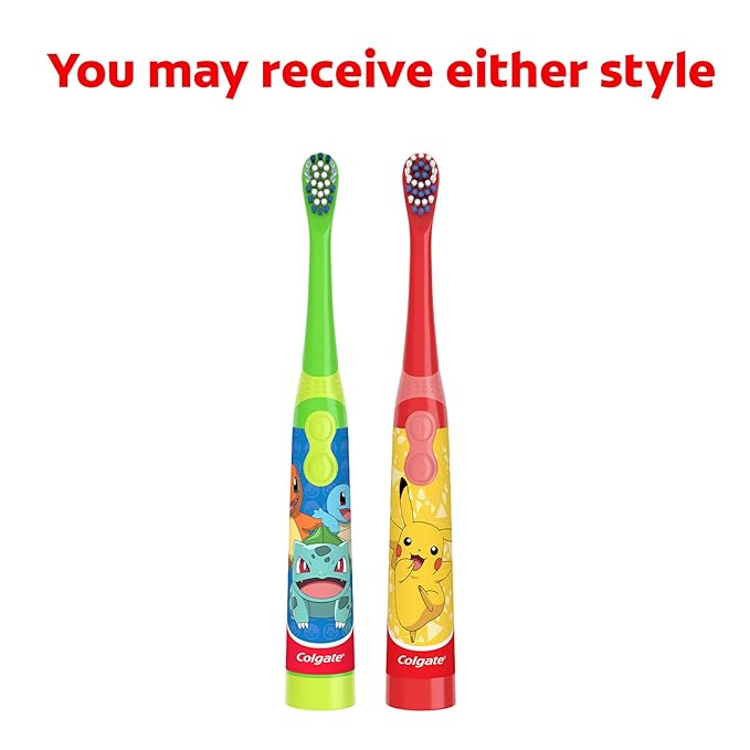 Colgate Kids Powered Vibrating Toothbrush, Pokemon, 1 Pack