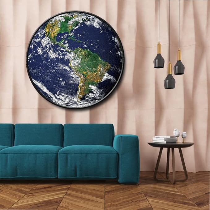 MaxRenard Game 1000 Pieces Jigsaw Puzzle Round Puzzle Toy The Earth