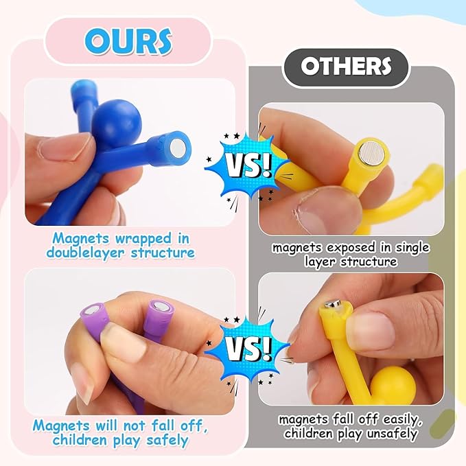 LOVIMAG 20Pcs Fridge Magnets Men, Cute Refrigerator Magnet Man, Fun Magnetic Toys Humanoid Magnet Toys for Man, Colorful Magnetic People Magnets Adults for Locker, Whiteboard Decorative,10 Colors