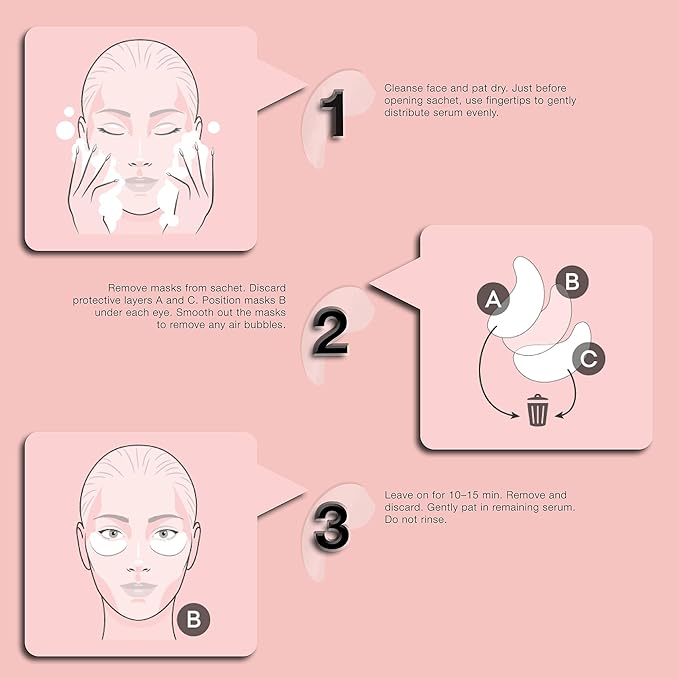 STARSKIN Eye Catcher 2 Pairs, Bio-Cellulose Under Eye Patches, for Dark Circles, Wrinkles, Eye Bags & Puffy Eyes, Brightening & Refining Under Eye Treatment, Korean Skincare