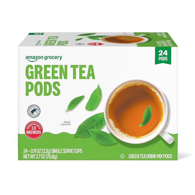 Amazon Grocery, Green Tea Pods, 2.7 Oz, 24 Ct (Previously Happy Belly)