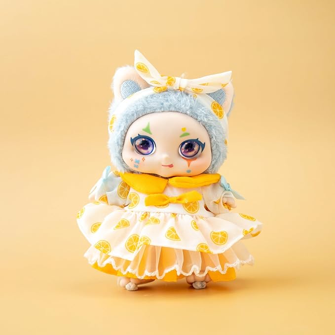 CALEMBOU Plush Doll Clothes, Cute Couple Dress Set Doll Clothes for 10cm Kimmon Mimon, Kawaii 6.7 Inches Doll Accessories Toys Gifts for Girls(Only Clothes) (Girl)