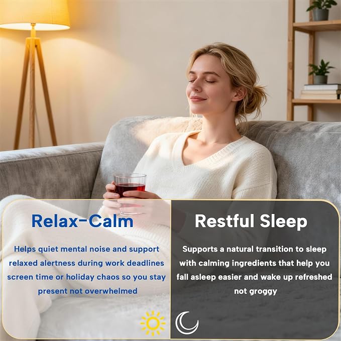 Cortisol Calm Drink Mix with Magnesium Glycinate Powder, L-Theanine, Vitamins, and Ashwagandha for Relaxation & Focus | Adaptogen Drink & Cortisol Support | 30 Packets (Raspberry & Lemon Flavor)