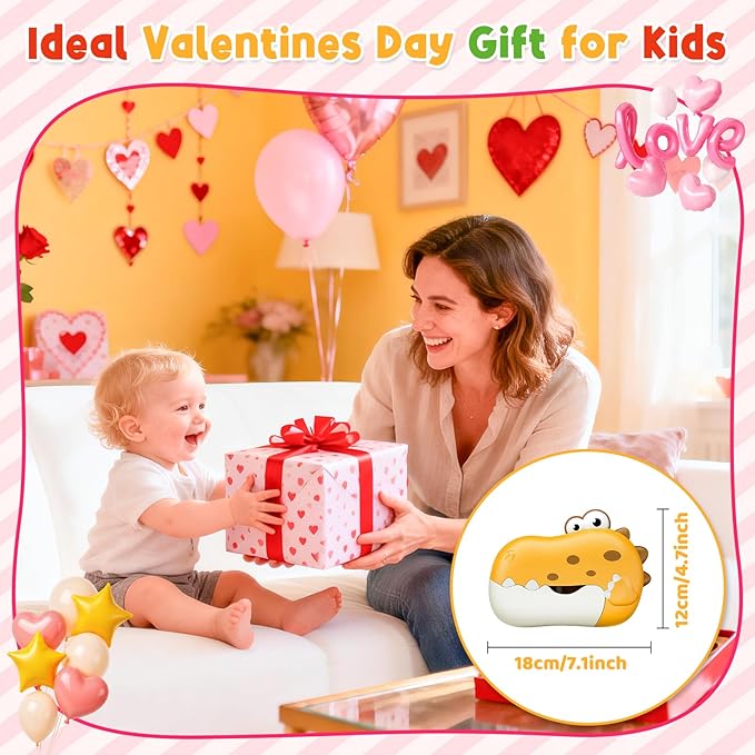Baby Bath Toys, Rechargeable Dinosaur Bath Bubble Machine with Music, Bathtime Bathtub Toys for Toddlers Birthday Valentines Gifts, Bubble Maker Toys for Kids Ages 1-3 4-8 Baby Gifts (Yellow)