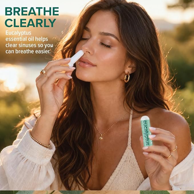 MOXĒ Eucalyptus Essential Oil Nasal Inhaler, Sinus & Congestion Relief, Daily Relaxation, Stress Relief, Therapeutic No-Mess Aromatherapy, Pure and Natural, Made in USA (1 Pack)