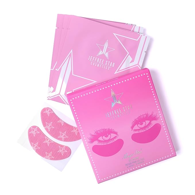 Jeffree Star Cosmetics Magic Star Eye Patches, Hydrating, Cooling, Brightening, Hydrogel Patches, With Hyaluronic Acid & Caffeine Complex, 6 Pairs