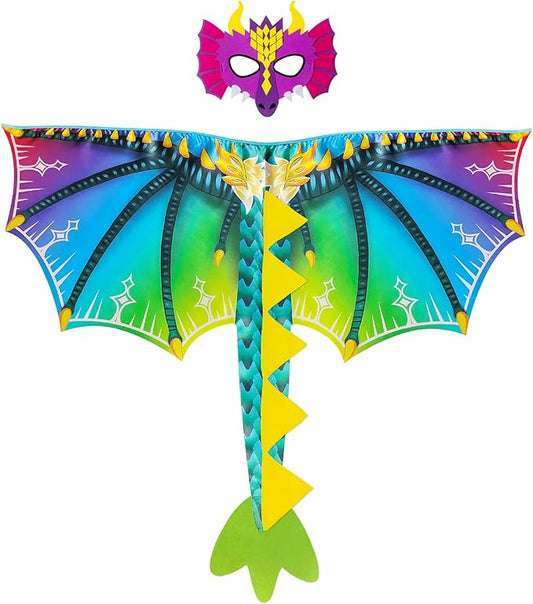 D.Q.Z Toddlers Dragon-Wings Costume for Kids Dinosaur Toys Gifts for 4 Years old Boys Girls Birthday Dress Up Party
