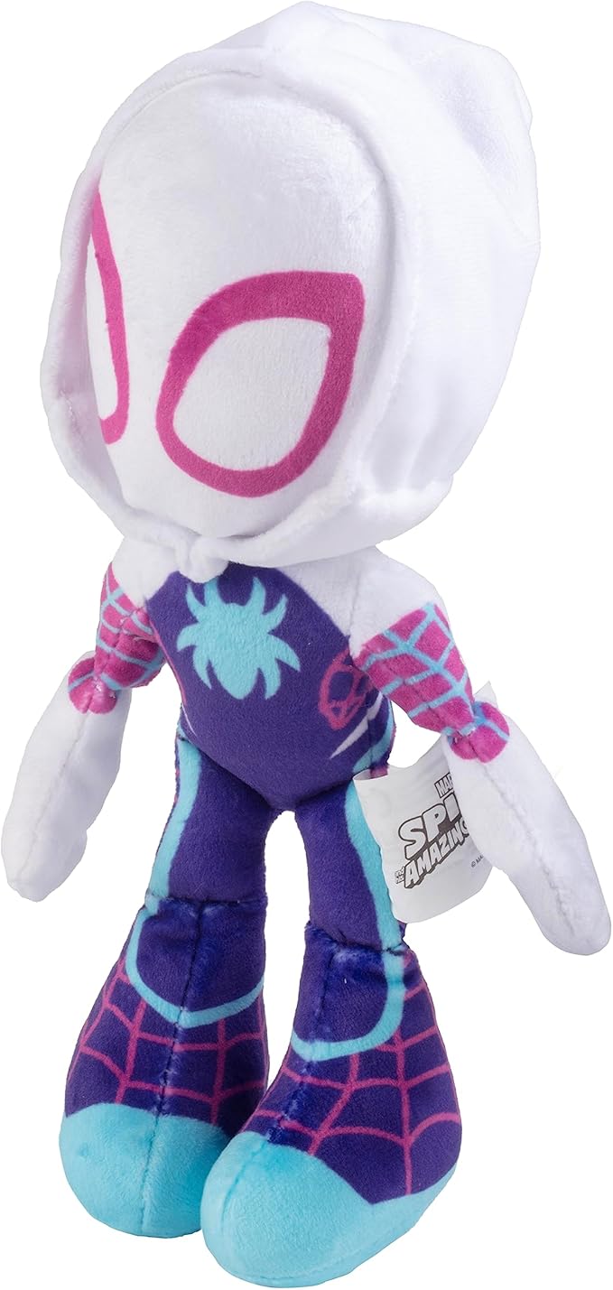 Marvel Spidey and His Amazing Friends 8" Gwen Stacy Ghost Spider Plush - Spider-Man Stuffed Animal Toy Figure - Officially Licensed - Spider-Verse Gift for Kids, Boys, Girls - 8 Inches