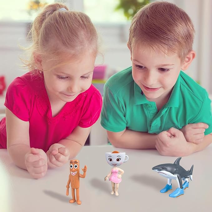 4.5 Inches Long Italian Brainrot Action Figure,Tralalero Tralala Shark Figures Toys Desk Accessories for Men Cute Office Desk Decor Bookself Cubicle Girls Boys