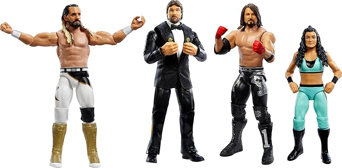 Mattel WWE Main Event Action Figure, Series #147 AJ Styles 6-inch Collectible with 10 Articulation Points & Life-Like Look