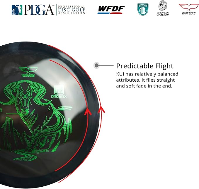 Yikun Midrange Disc Golf Disc-Overstabel Golf Mid-Range,PDGA Approved Great for Competition,Leisure and Entertainment
