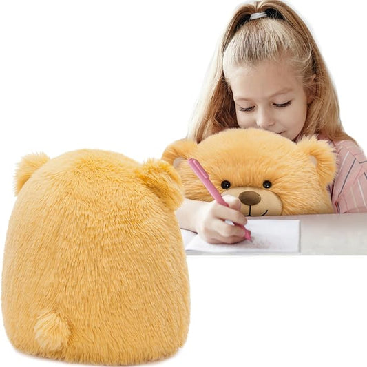 MaoGoLan 14'' Teddy Bear Stuffed Animal Weighted Plush Bear for Anxiety Throw Pillow for Kids Body Pillow with Uncented Beads Inside - Christmas Valentine's Day Birthday