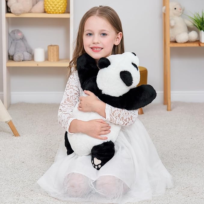 Panda Weighted Stuffed Animals, 1.76lbs Panda Stuffed Animal Cute Panda Weighted Plush Animals Hugging Pillow Toy for Boys Girls Valentine Christmas, 20.8 inch