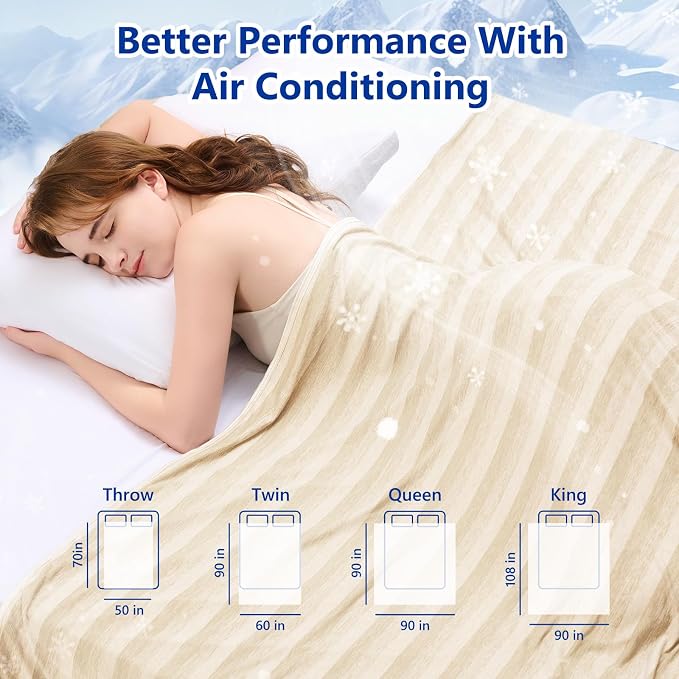 Cooling Blanket Queen Size, 90"x90" Cooling Throw Bed Blankets for Hot Sleepers and Night Sweats, Arc-Chill Q-max>0.4 Light Weighted, Cold Breathable Summer Cool Blankets for Hot Weather