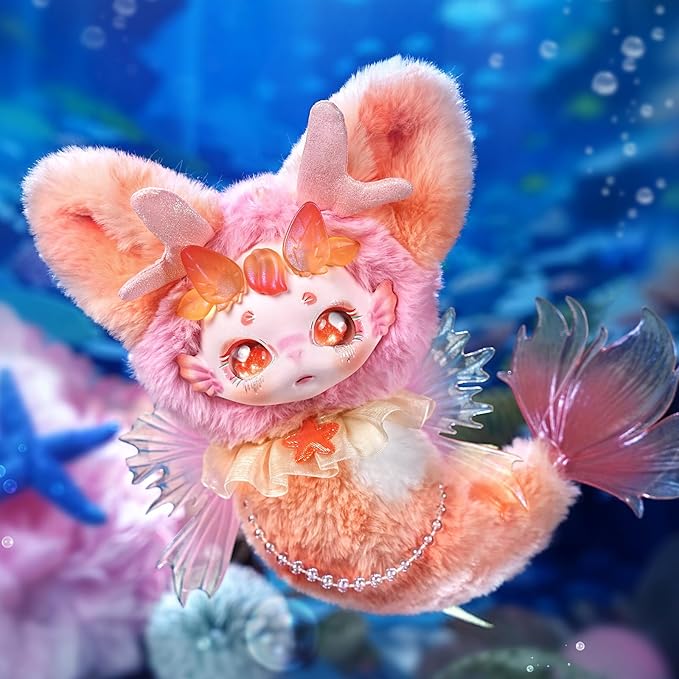 CALEMBOU Plush Doll, Dumia Deep Sea Series Stuffed Blind Box, Kawaii 1 of 6 Possible Mystery Collectible Toys Cute Mermaid Soft Animals Charm Birthday Gifts