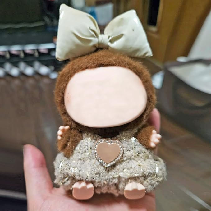 Clothes Fit for 17CM Doll, Fashion Doll Clothes Outfit Set Cute Theme Designer Toys Dress Accessories for Collector Fans Display (M Khaki Set)