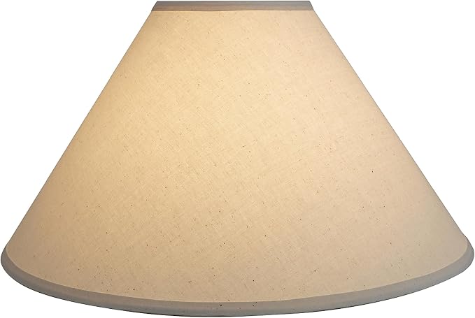 Aspen Creative 32204A Hardback Empire Spider Lamp Shade in Ivory, 6" Top x 19" Bottom x 12" Slant Height