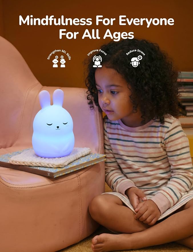 Breathing Pal 'Bonnie'- Mindfulness Breathing Light, Guided Visual Meditation Breathing Light, Anxiety Relief Items for Calm Down Corner/Meditation/Sleep for Adult&Kid