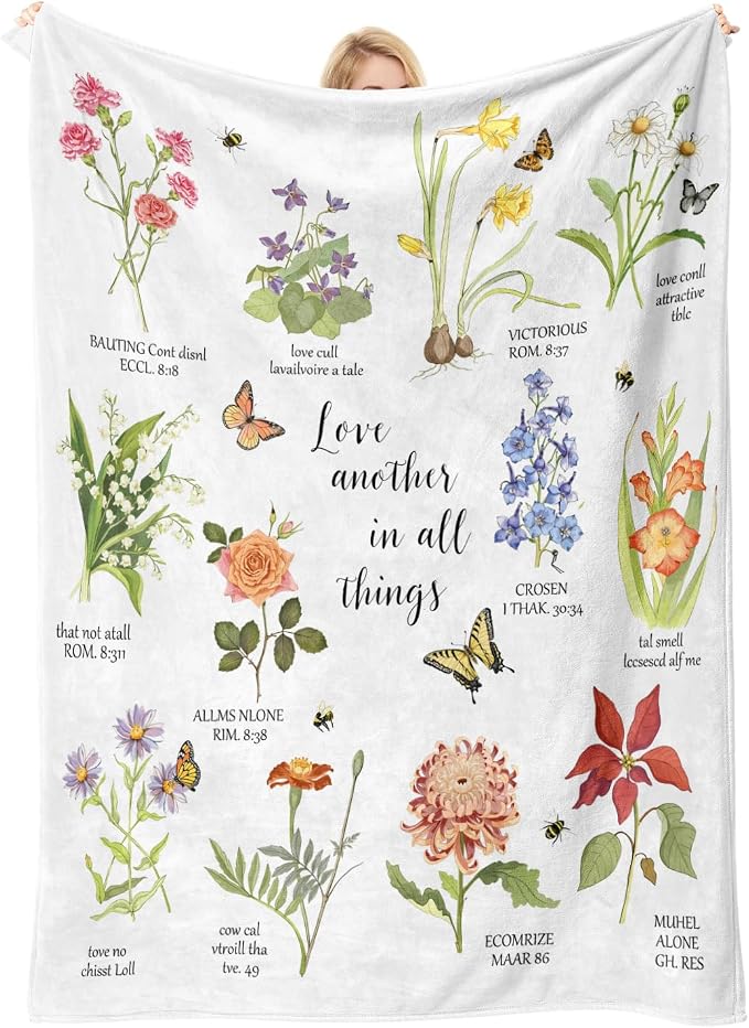 COMFAR Christian Gifts for Women Faith, Inspirational/Religious/Spiritual Gifts for Adults, Soft Throw Blankets for Women/Men, Personalized Blankets for Adults 40"x 50"