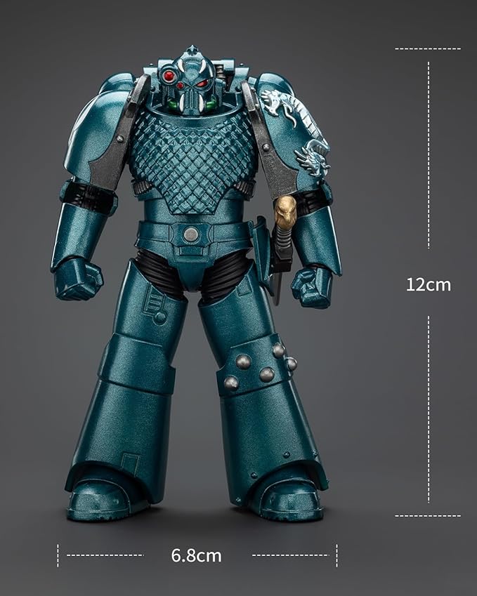JoyToy Warhammer 40K Genuine License 1:18 Action Figure, Alpha Legion Headhunter with Banestrike Combi-Bolter and Power Dagger, 4.96 inch Collectible Action Figures Sets