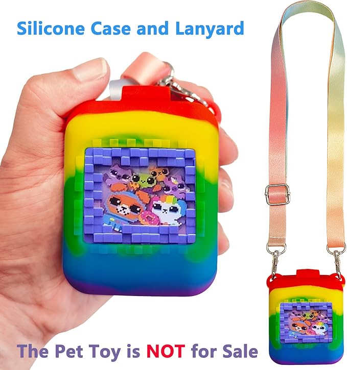 JCHPINE Silicone Cover Case for Bitzee Interactive Digital Pet and Case, Protective Skin Sleeve for Bitzee Virtual Electronic Pets Accessories (for Original 15 Animals) (Multicolor)
