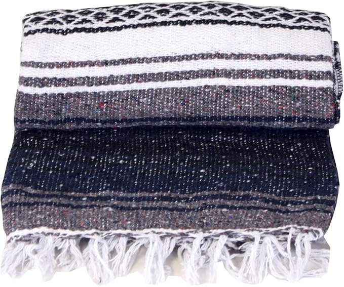 Canyon Creek Authentic Mexican Yoga Falsa Blanket (Dark Blue)
