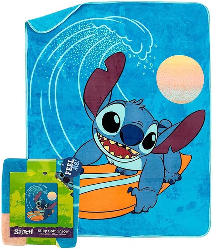 Northwest Lilo and Stitch Silk Touch Throw Blanket, 46" x 60", Makes Waves