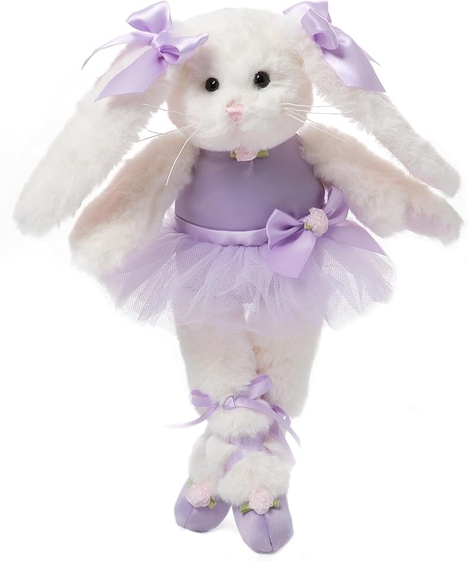 Bearington Collection Ballerina Stuffed Animal - Ballet Doll - Dance Recital Gifts for Girls - Bunny Twirlina - 12"