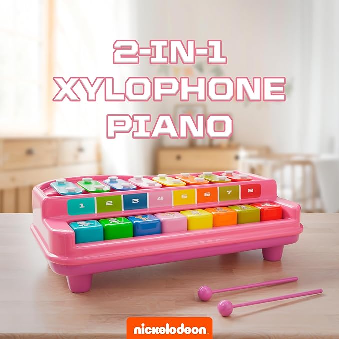 Lollipop Paw Patrol Xylophone and Piano 2 in 1 - Interactive Music Toy for Toddlers - Real Songs, Educational Fun offering Both Xylophone and Piano Modes in one Delightful Toy. (Paw Patrol Purple)