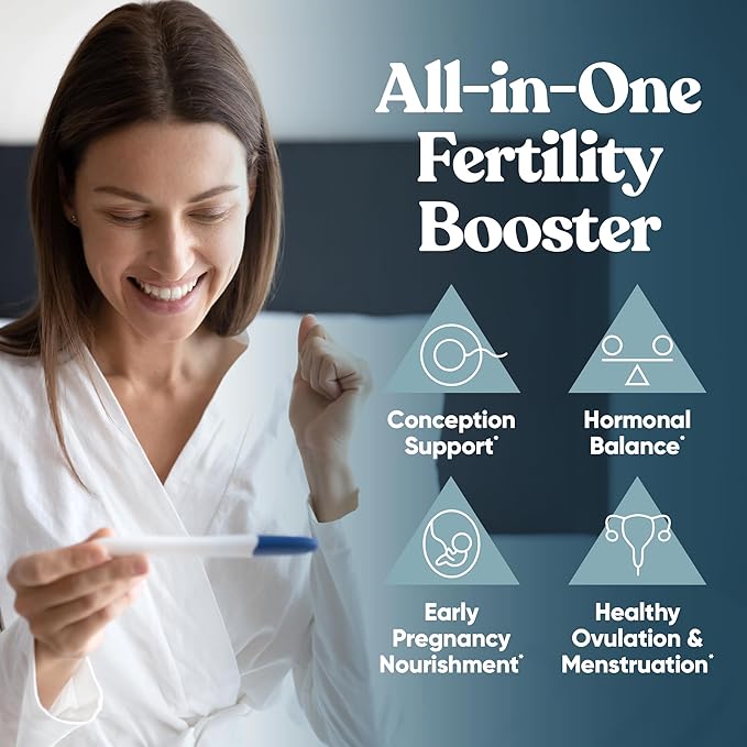 Eu Natural Conception for Her Fertility Supplements for Women - Ovulation, Hormonal Balance & Regular Cycle Support - Myo-Inositol, Folate, Folic Acid & Vitex - 60 Vegetarian Capsules