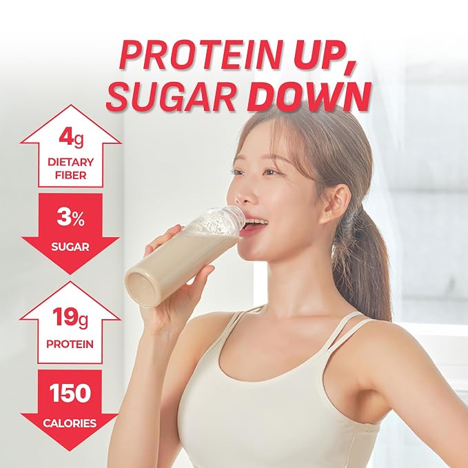 Flimeal Strawberry Protein Shake, With Crunchy Protein Balls, Protein Smoothie Powder - 19g Protein, Low Sugar, Keto-Friendly Meal Replacement Shake, 1.59oz, 7packs, 7 Servings (7 Packs X 1.59 oz)