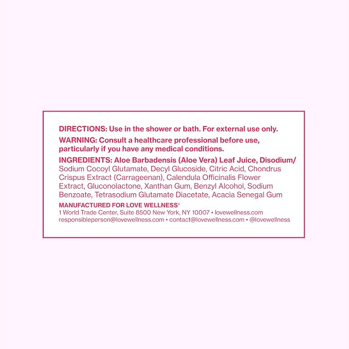 Love Wellness pH Balanced Cleanser | Feminine Vulva Wash for Intimate Health & Hygiene | Fragrance-Free, Non-Irritating & pH Matched | With Aloe Vera & Calendula for Sensitive Skin | 10 Fl Oz