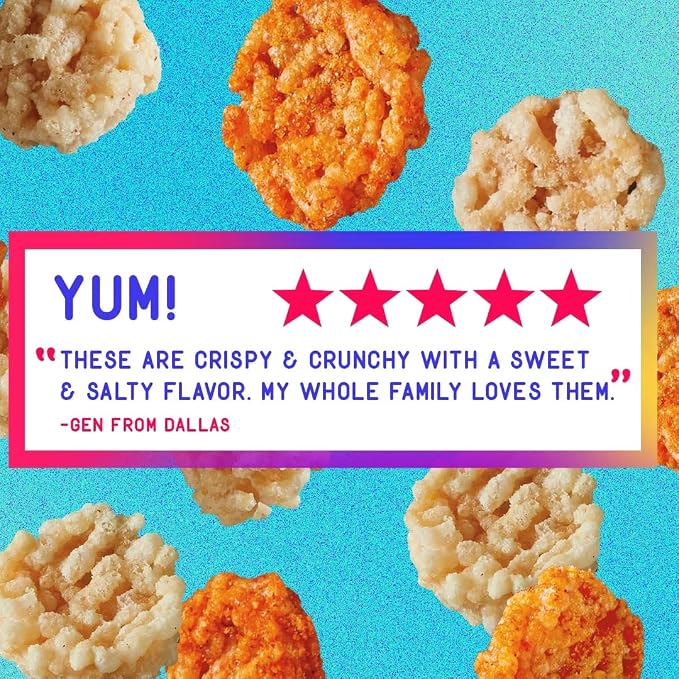 Wowza Sea Salt Crunchy Rice Crisps | Gluten Free Snack, Non-GMO, 8 Pack | Lightly salted, Healthy chip alternative, Kid-friendly, 3.5 oz bags, No artificial flavors, Allergen-friendly, Guilt-free