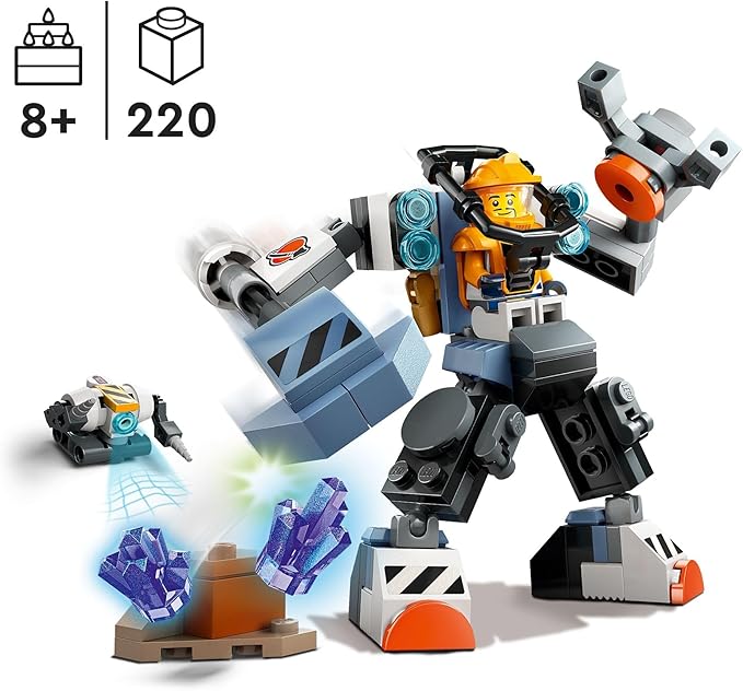 LEGO City Space Construction Mech Suit Building Set, Fun Space Toy for Kids Ages 6 and Up, Space Gift Idea for Boys and Girls Who Love Imaginative Play, Includes Pilot Minifigure and Robot Toy, 60428