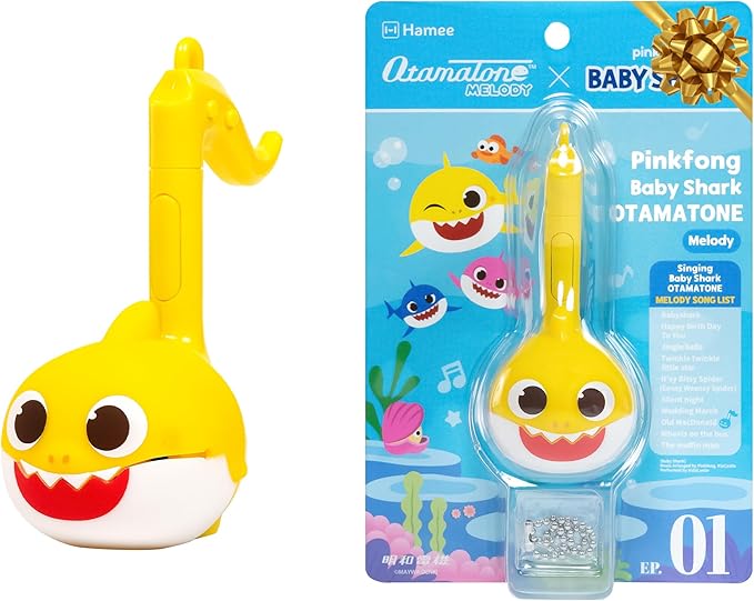Otamatone Melody [Special Baby Shark Edition] Portable Mini Size Electronic Keychain Musical Toy from Japan – by Maywa Denki [English Instructions] – Baby Shark