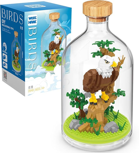 Creative Eagle Toy Building Set,Adult Mini Animal Friend Set,Party Favors Gift for Kids,Animal Lover Office Home Decor Birds Building Block,New Year Easter Birthday Gift for Boys Girls(Eagle)