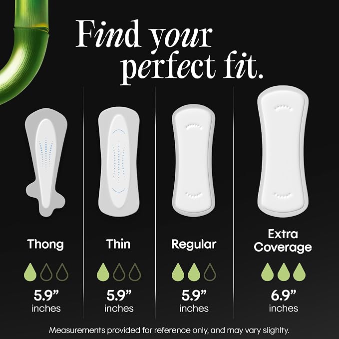 Kotex Bamboo Wrapped Liners, Light Absorbency, Extra Coverage, 54 Count (Packaging May Vary)