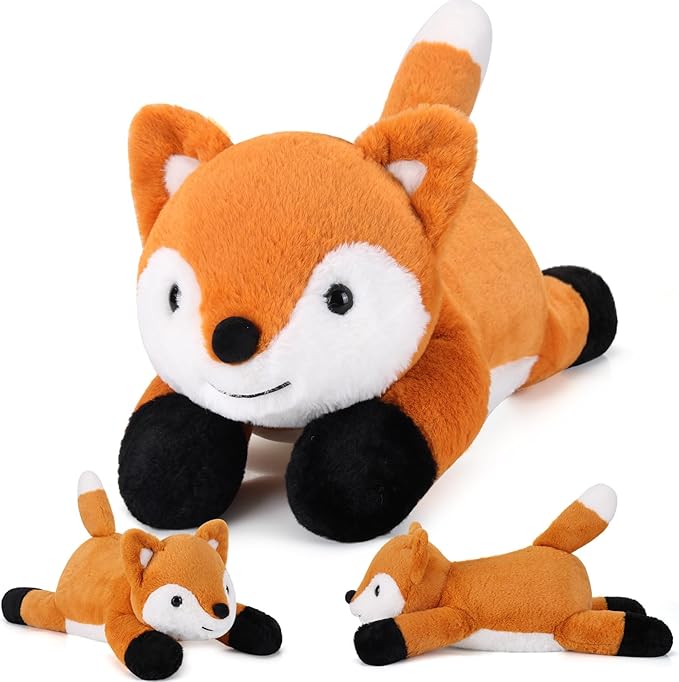 Fox Weighted Stuffed Animals - 12 Inch 1.0 Pounds Weighted Plushies Fox - Small Plush Stuffed Animals Pillow - Cute Plush Toys Gifts for Kids & Adults