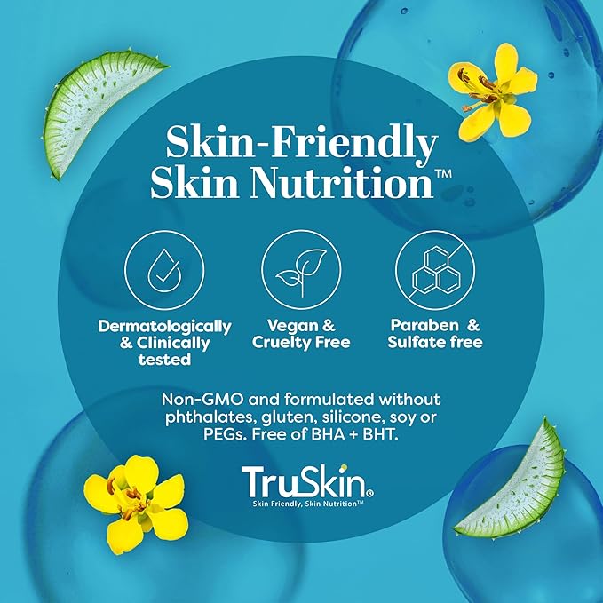 TruSkin Hyaluronic Acid Serum for Face – 7 Ultra-Hydrating Ingredients – Moisturizing & Plumping Facial Serum for Smooth, Healthy-Looking Skin, 1 Fl Oz